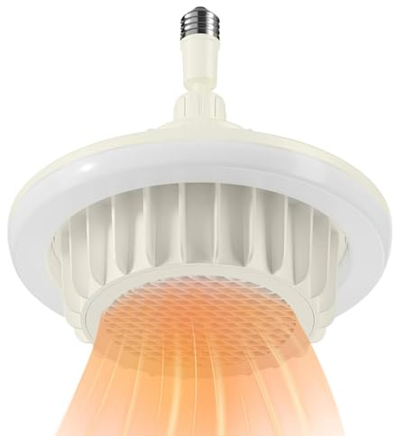 Bathroom Heater Fan with Remote Control - Fast Heating Ceiling Lamp with Overheating Protection, LED Light, Adjustable Temperature and Long Range Heating