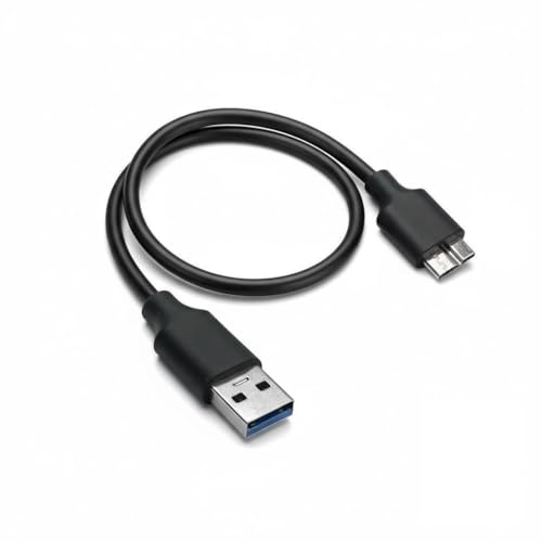 CHXTguyue USB 3.0 A to Micro B Cable – 1 Pc 50cm Portable External Hard Drive Data Cable Compatible with Seagate Expansion, Toshiba Canvio and More External Hard Drives