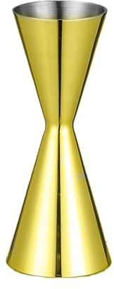 verre doseur cocktail Mesure de barre gabarit Cocktail Double Jigger style intégré avec outils à motif gravé(Gold 30 45ml)