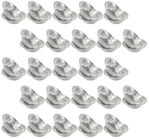 SHINEOFI 300 Pirottini Monouso in Alluminio per Crostate All'uovo, Teglie per Cupcake Usa e Getta, Stampi per Dolci in Carta Stagnola per Cucina Domestica, Ristoranti e Catering