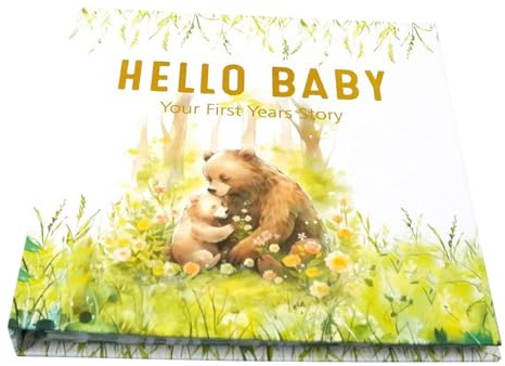 Erinnerungsbuch von der Schwangerschaft bis zur Kindheit, Wachstumstagebuch mit Selbsthilfealbum Fenstern für Säuglingsleistungen und familiäre Bindungen, permanentes Baby Markenalbum