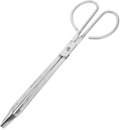 VICASKY Pinzas para Chimenea de Acero Inoxidable de 36cm Mango Ergonómico y Diseño Elegante para Herramientas de Estufas de Leña y Fogatas de Exterior