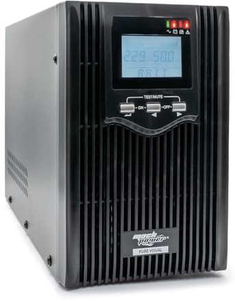 Mach Power Gruppo di continuità per Pc (UPS-LIT12DP) - UPS line interactive 1200VA/800W, onda sinusoidale pura, stabilizzatore AVR, 2 batterie 12V/7Ah, 3 uscite IEC, 1 porta USB, 1 porta RJ45
