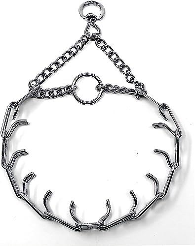 Herm Sprenger Ultra-Plus Prong Dog Training Collar — Fits 13 to 19 inch Neck (Small, 2.25mm Gauge, 16 inch Base Length, Extendable with Additional Prong Links) — Chrome Plated Steel, Made in Germany