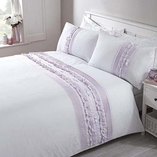 Rapport Home Rapport Tilly Bettbezug-Set, Heidekraut, Doppelbett, Polyester-Baumwolle, Heather
