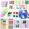 Leebotree Paquete de Accesorios Compatible con Instax Mini 12 Cámara analógica instantánea Incluye: Funda/Album/Marcos para Fotos/Marcos de Películas/Bordes/Pegatinas(Púrpura Estrellado)