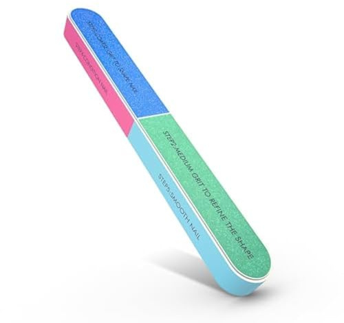 7 Way Nail Buffer Block for Natural Nails Shine Smoother Upgraded Buffing Block Seven Steps Polisher Fingernail Files Buffer 150/320/600/1200/4000 Grit for Shinning Buff Nails