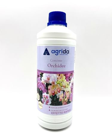 Agrida Concime Liquido per Orchidee con Microelementi per Fioriture Colorate e Prolungate 500 ml - Formula Concentrata