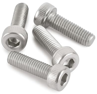 Rubigo M5-Schrauben, M5 x 16 mm Innensechskantschrauben/Bolzen – A2-Edelstahlschrauben – 5 mm Durchmesser, Vollgewinde, Innensechskantschraube/Schraubkappen – M5-Schrauben, Industrie, Innen- und