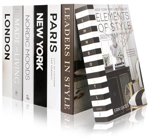 Lighterday 7 libri decorativi, pieghevoli, libri finti per mensole, libri finti per decorare la casa, tavolino da caffè, libreria, decorazione