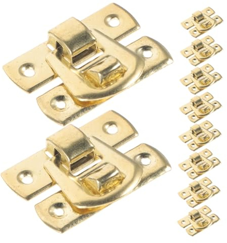 DOITOOL Boucle de Boîte à Bijoux Jaune en Alliage de Zinc Vintage 20pcs Loquet Pratique Installation Simple pour Petite Boîte Présent et Cosmétique