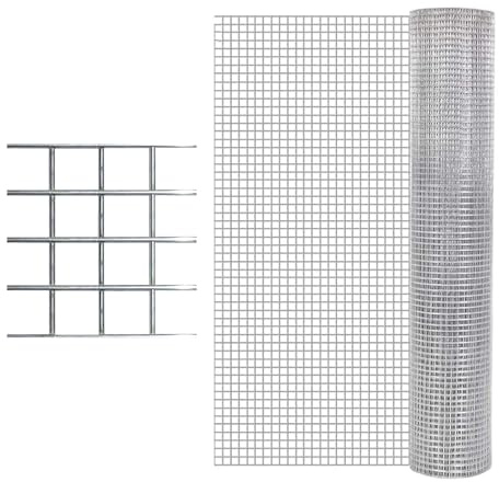Stainless Steel Welded Wire Mesh 304, Roll Chicken Wire Aviary Fence Hardware Cloth, Chicken Wire Mesh Roll for Garden, Poultry, Rabbit, Chicken Hoop, Plant(1.2mX3m(47.2inX9.8ft))