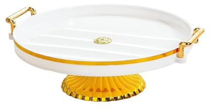 DKRAHRJJ Assiette À Gâteau Sur Pied, Plateau de Service Pour Desserts, Présentoir À Bonbons Pour Cupcakes, Plateau de Service Pour Desserts, Présentoir À Gâteaux Pour Cupcakes/Without Lid