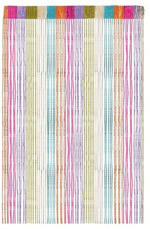 Rideau de Fil Panneau Mural, Multicolore Fil Porte, 90 X 200 cm Elégance Rideaux Franges, Parfait Anti Mouche de Perles pour Porte Coloré Divise-Pièce, pour Mariage, Fête, Café, Restaurant, Décoratif