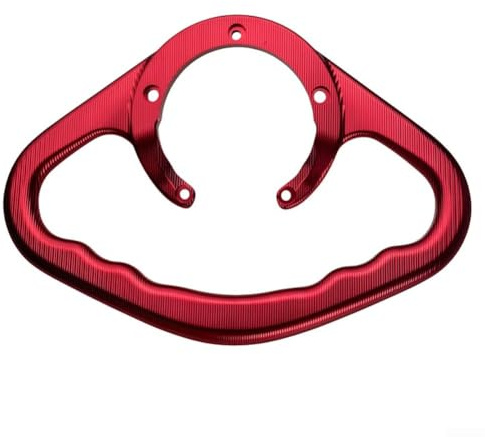 Mango de agarre para tanque de combustible de pasajeros de motocicleta, diseñado para BMW, para Honda y modelos, aleación de aluminio CNC, agarre antideslizante para una conducción segura (rojo)
