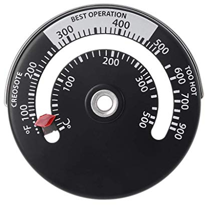 VOYTO Termometro magnetico per bruciatori e stufe a legna per stufe di superficie e tubi per camino. Migliore zona di temperatura di combustione