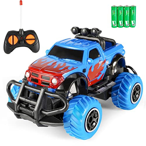 Kizeefun Remote Control Cars for Kids, RC Car Toys for 3-8 Years Old Boys & Girls, Off Road Vehicle Racing Car, Blue