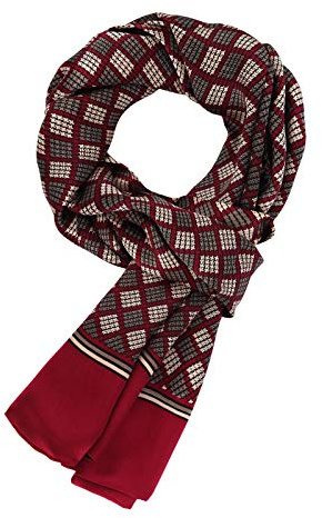 WANYING Edler Seidenschal für Herren 100% Seide 11 Momme Herrenschal Schaltuch Doppelseite für Frühjahr Sommer Herbst Casual Business 155×26cm