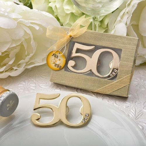DISOK - Abrebotellas 50 Aniversario en Caja de Regalo. Detalles para Bodas de Oro. Regalos Bodas 50 Aniversario. (15)