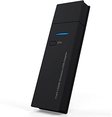 /G Mini Adaptador WiFi USB 1200mbps 802.11ac Tarjeta de Red inalámbrica WiFi de Alta Velocidad Adaptador de Receptor WiFi de PC de Doble Banda Negro
