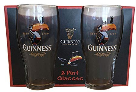 Vasos de Pinta Guinness Toucan, Paquete de 2, 1 Pinta