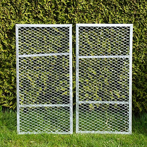 Deckel oder Boden für Komposter Metallkomposter aus Streckmetall Gartenkomposter 80x80 cm Silber