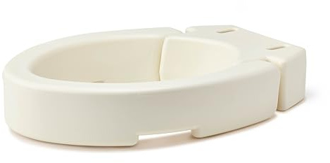 Medline Elongated Hinged Toilet Seat Riser, 3.5 inch, 400 lb Weight Capacity, White - Ideal Mobility Aid for Elderly, Disabled, and Medical Patients, Enhances Bathroom Safety