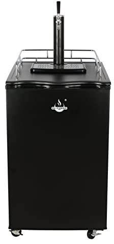 El Fuego® Bierfasskühler mit Zapfanlage, inkl. vollständigem Montageset und Gasflasche, mit Rädern, Bierkühler, Bierzapfanlage, Outdoorküche, BBQ, Bierfass, AY 5992