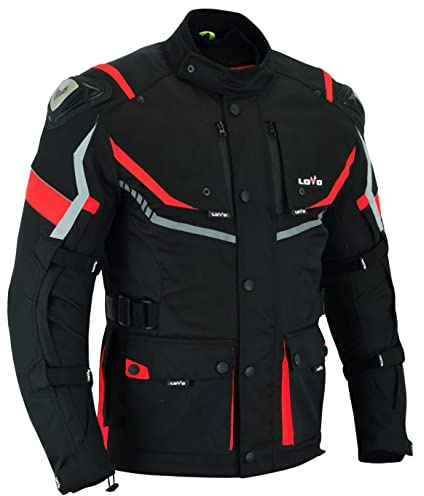 LOVO - Chaqueta Moto Tricapa 4 Estaciones Hombre - Cazadora Moto Hombre con Protecciones - Diseñada para Motoviajeros que Buscan Comodidad y Seguridad - Uso en Verano, Invierno y Climas Cambiantes