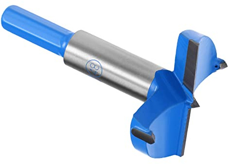 Kozelo Taladro Brocas - [48mm] Tungsteno Carburo Barrena Abridor para Madera Muebles Bisagra Carpintería Uso, Vástago Hexagonal, Azul Oscuro