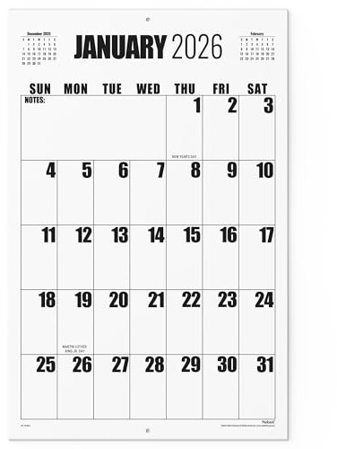 Wall Calendar 2026-2027, Nekmit 2026 Calendar from January 2026 to July 2027, 22 3/4 x 14 3/4, Large Print Big Grid Wall Calendar, 18 Monthly Calendar Perfect for Organizing & Planning