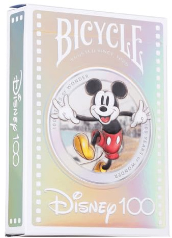 Bicycle Disney Limited Edition 100 Year Anniversary Playing Cards - Holographic Foil - Features 20+ Iconic Disney Characters