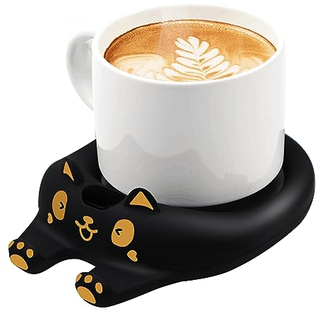 scalda tazze da caffè da scrivania, spegnimento automatico, scalda candela intelligente con 3 impostazioni di temperatura, scaldabagno elettrico per caffè, cacao, tè (nero)