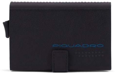 PIQUADRO Urban Double Compact Wallet RFID Nero/Grigio