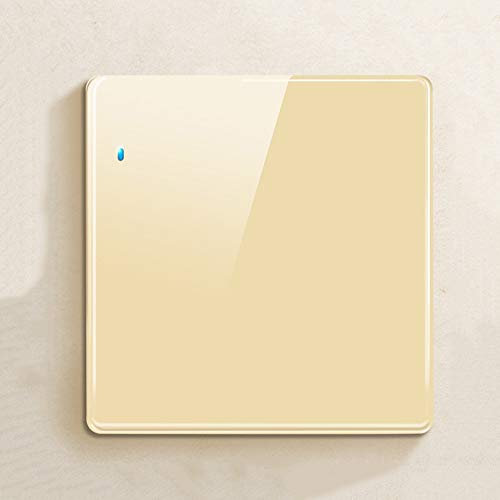 Lichtschalter, Touch-Lichtschalter, 86 Innenlichtschalter for Hotelrestaurants, verdeckter eingebetteter Wippschalter, 10 A, PC-Schlüsselschalter mit LED-Anzeigeleuchte (Farbe: leeres Panel) (Farbe (