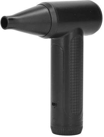 Topiky Spolverino Elettrico, Soffiatore a Turbina 80000 Giri/min con 5 Ugelli e Batteria Incorporata per Finestrino della Tastiera 'Auto del Computer