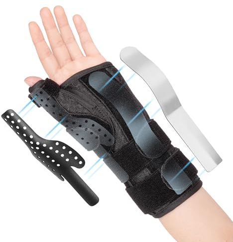 joingood Handgelenkstütze mit Daumenschiene, Daumenbandage und Handgelenkstütze für De Quervains,Karpaltunnelschmerzen,Atmungsaktive Daumenstabilisator für Sehnenscheidenentzündung,Arthritis(Links,M)