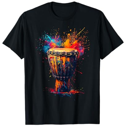 Künstlerische bunte Pop-Art-Djembe T-Shirt