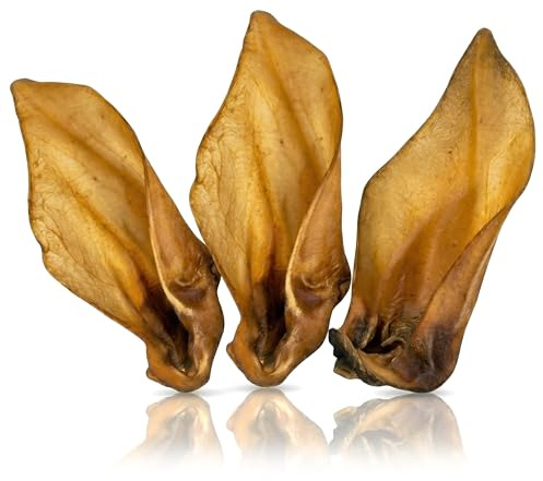 Superpet Buffalo Ears for Dogs, Natural Dog Treats, Long Lasting Dog Chews, Grain Free High Protein, Single Ingredient Hypoallergenic Rawhide Alternative for All Breeds (10 Pack)