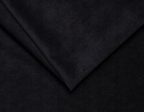 TAPHICEROS Mikrofaserstoff | Schwarz, 250cm x 140cm | Wildleder Optik Kunstleder Wildlederimitat Velvet Velour - Stretch Dehnbar Folie Autofolie Stoff für DIY Auto Box Liner Möbelfolie