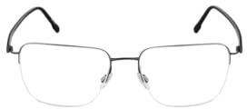 Rodenstock Brille mit Sehstärke für Herren optional mit Sonnenbrillentönung oder Blaulichtfilter, Quadratisch, gefertigt aus Metall (inklusive Brillenetui)