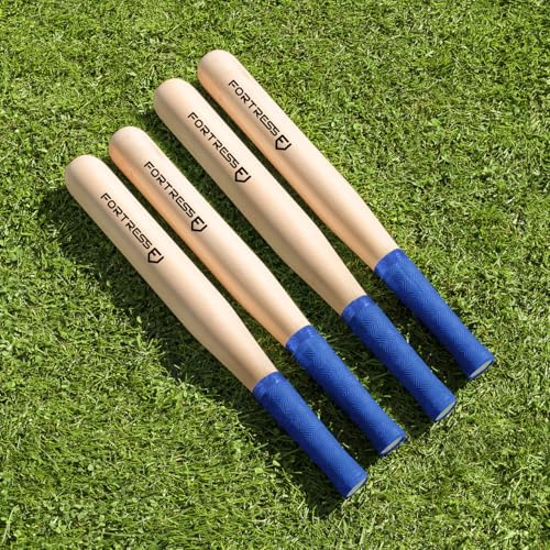 FORTRESS Rounders Bats [Regulation] – Perfect for Schools - Individual or 4 Pack | Premium Rounders Bats For All Ages & Abilities (Pack of 4)