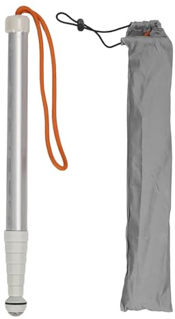 Blindenstock Teleskop mit Reflektierendem Band, Rollo-Gehstock für Blinde Sehbehinderte, Rutschfester Langstock mit Verstellbarer Länge, Leicht,Stabil