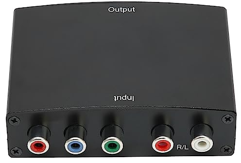 Annadue Convertitore YPbPr a HDMI, Supporta L'adattatore Convertitore Audio Video 1080P per DVD a Monitor e Proiettore HDTV (Spina europea)