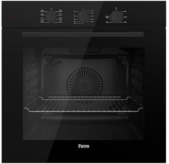 Ferre QBP8- BL - 60cm Electric Built-in Oven - 68L - Turbo Fan & Turbo Resistant & Grill Resistant - Black