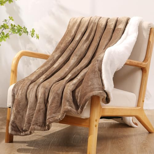 BODIOO Electric Blanket Heated Blanket Soft Flannel Heated Throw 130 x 180cm to Keep Body Warm with 6 Heating Levels & 6 Hours Timer Machine Washable and Overheat Protection-Khaki