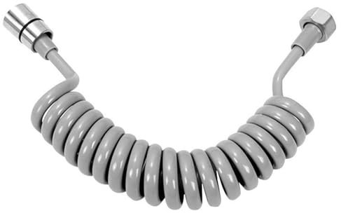 Flessibile Doccia in Acciaio,Flessibile Doccia Telescopico,Tubo Flessibile per Doccia,Flessibile Doccia a Molla,Tubo Flessibile Acqua a Spirale Bagno,per Sanitari,WC,Vasca,Doccette,Grigio