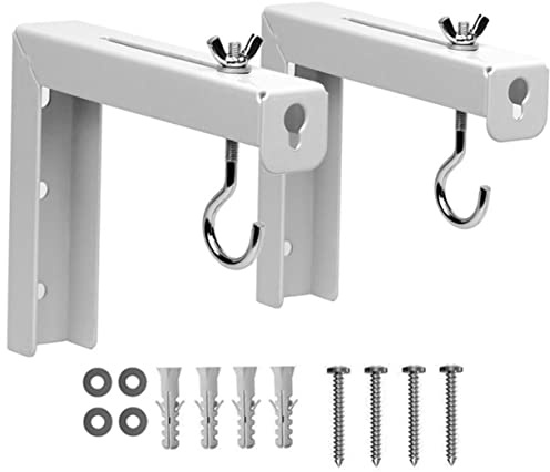 Hemobllo 2pcs Wall Hanging Mount Brackets for Projector Screen Projector Wall Mount for Office and Home Use