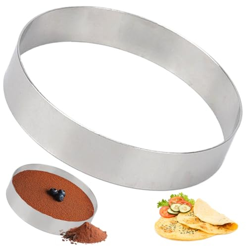 Baking Rings Biscuit Cutter Pastry Crumpet Rings Non Stick Stainless Steel Ring Molds Metal Pastry 7inch