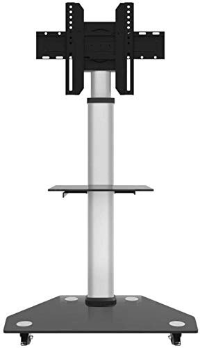 Soporte Giratorio Universal para TV, trípode de Acero Inoxidable, Soporte para TV, para televisores de 32 70 Pulgadas, Soporte Negro para TV con Ruedas